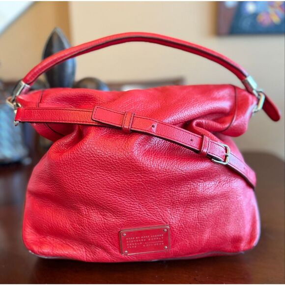 MARC by MARC JACOBS - "Too Hot to Handle" Red Leather Hobo  Shoulder/Crossbody🔥 - Picture 5 of 15